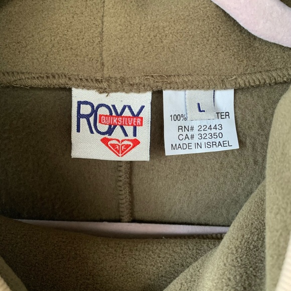 Roxy Quiksilver pullover sweatshirt vest green L - Picture 4 of 6